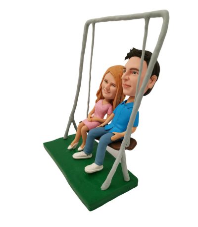 Couple on Swing Custom Bobblehead