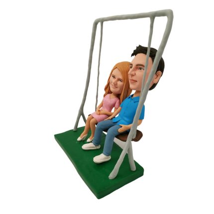 Couple on Swing Custom Bobblehead