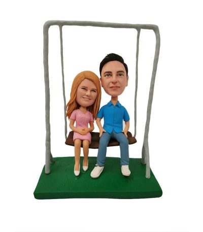 Couple on the Swing Custom Bobblehead
