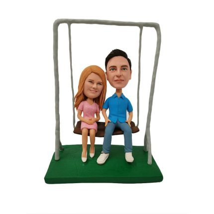 Couple on the Swing Custom Bobblehead