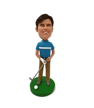 Golfer with Club Bobblehead