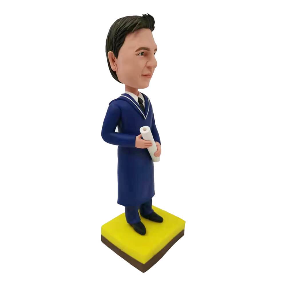 Man with Diploma Custom Bobblehead