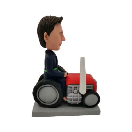Boy Riding Tractor Bobblehead