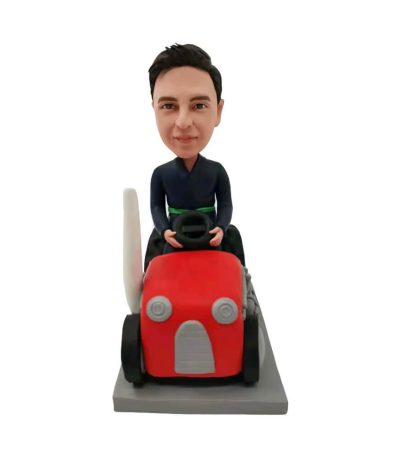 Boy Riding Tractor Bobblehead
