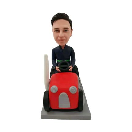 Boy Riding Tractor Bobblehead