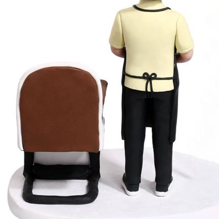 Barber and his barbershop custom bobblehead