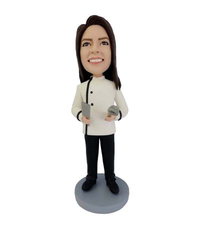 Female Chef Custom Bobblehead