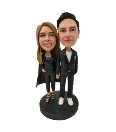 Black Suit Couple Bobblehead
