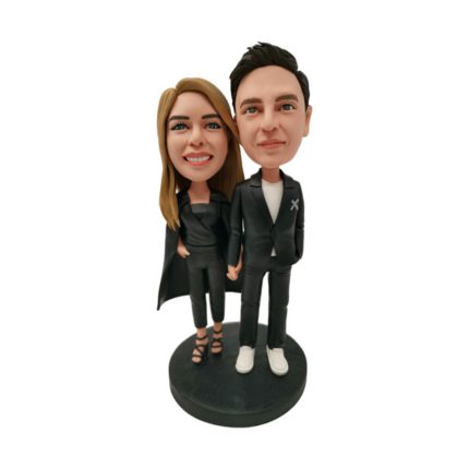 Black Suit Couple Bobblehead