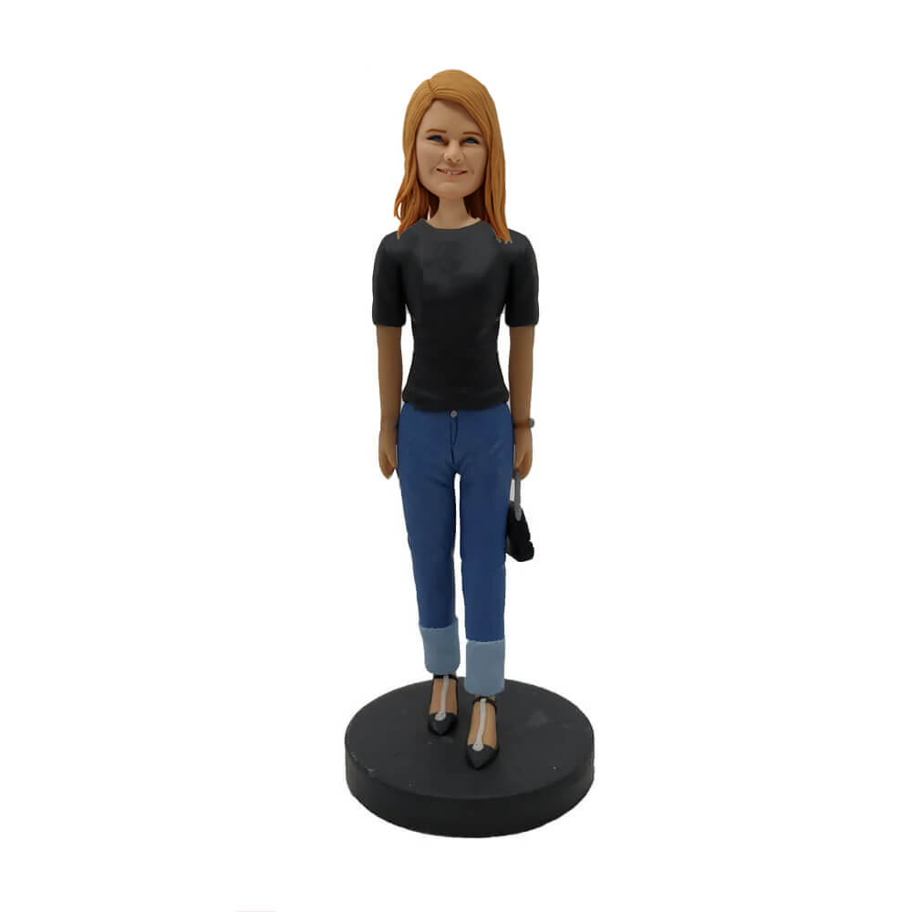 Lady Carrying a Bag Bobblehead Lady Carrying a Bag Bobblehead
