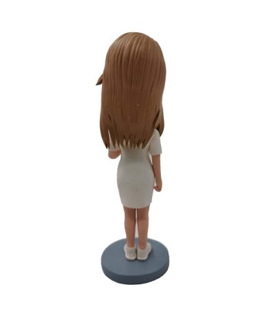 White Uniform Nurse Custom Bobblehead