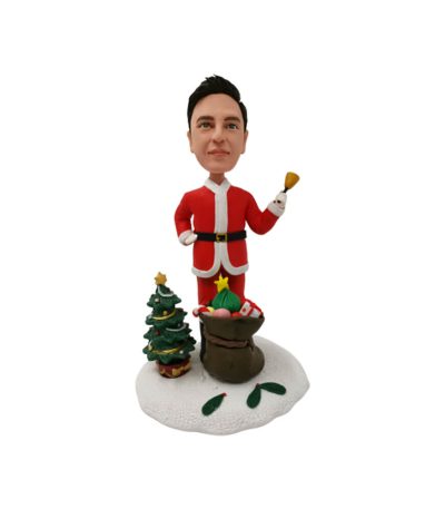 Santa with Christmas Tree Custom Bobblehead