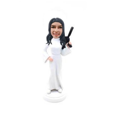 Girl Holding Gun Bobblehead