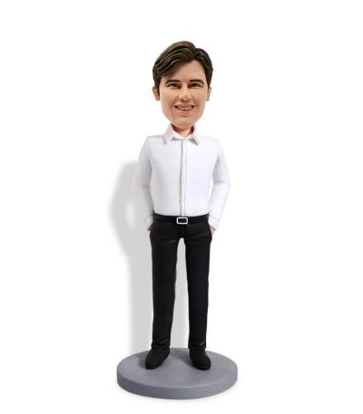 White Shirt Man Custom Bobblehead