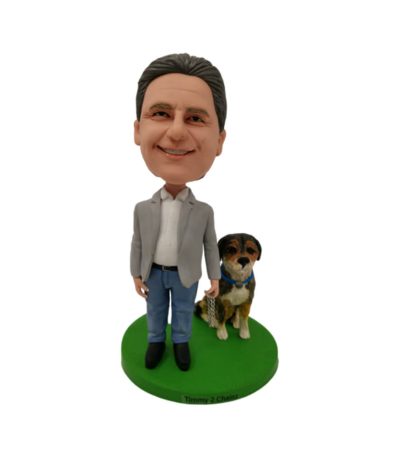 Man with a Dog Custom Bobbleheads