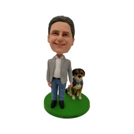 Man with a Dog Custom Bobbleheads