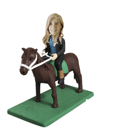 Girl Riding Horse Custom Bobblehead