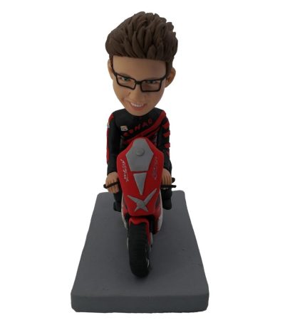 Man on a Harley Motorcycle Custom Bobblehead