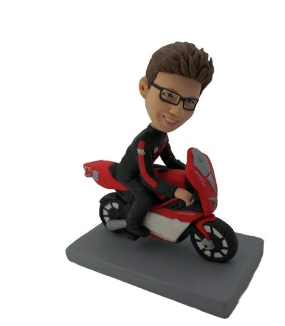 Man on a Harley Motorcycle Custom Bobblehead