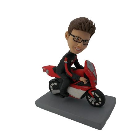Man on a Harley Motorcycle Custom Bobblehead