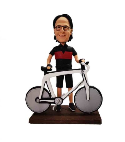 Man with Bicycle Bobblehead