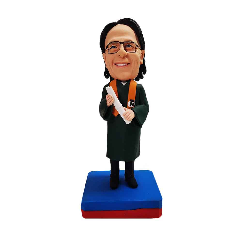 Boy Fresh From Graduation Personalized Bobblehead Boy Fresh From Graduation Personalized Bobblehead