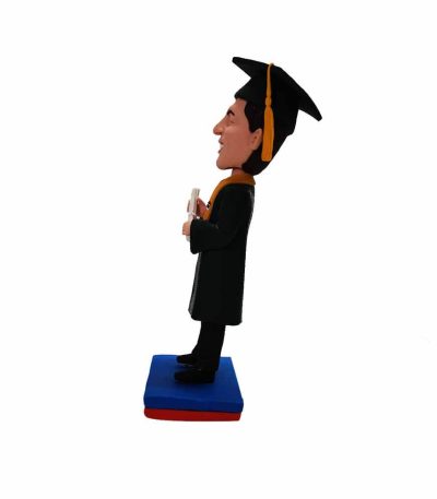 Boy in Green Bachelor Uniform Custom Bobblehead