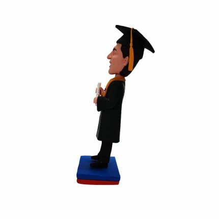 Boy in Green Bachelor Uniform Custom Bobblehead