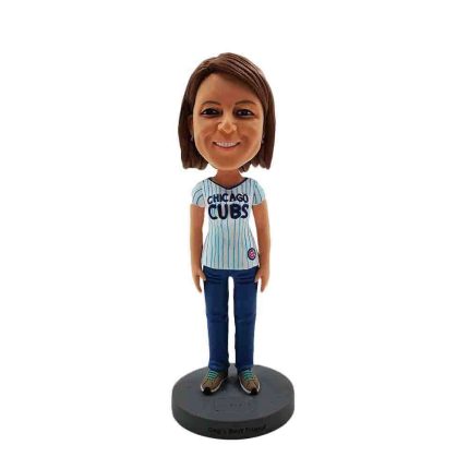 Chicago Cubs Fan Custom Made Bobblehead