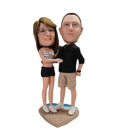Couple In Stylish Outfit Custom Bobbleheads