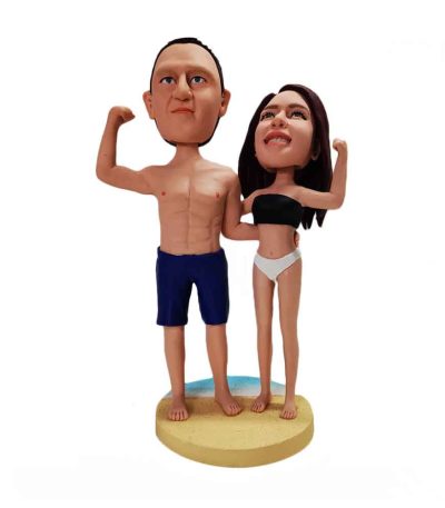 Couple With Fit Body In Swimwear Custom Bobblehead