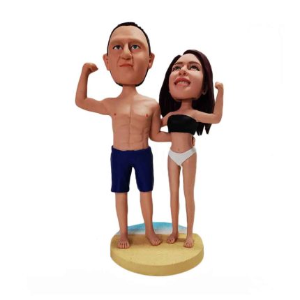 Couple With Fit Body In Swimwear Custom Bobblehead
