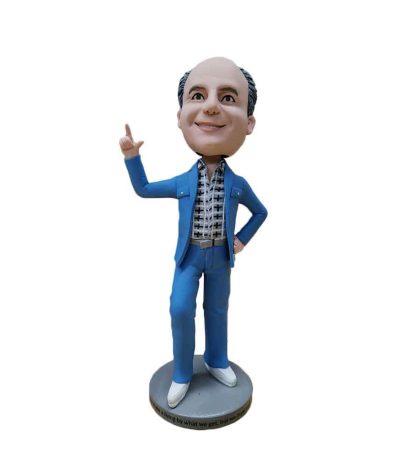 Blue Suit Cool Dancer Single Custom Bobblehead