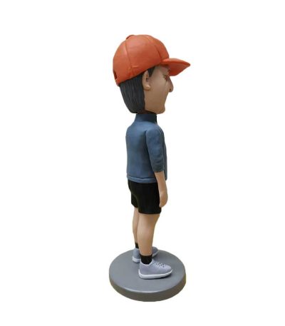 Short Pants Man with Red Hat Personalized Bobblehead