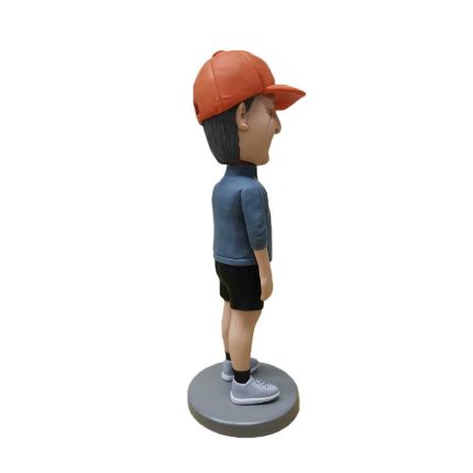 Short Pants Man with Red Hat Personalized Bobblehead