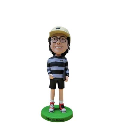 Striped Shirt Boy Personalized Bobblehead