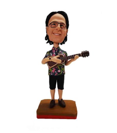 Musical Guy With Guitar Custom Bobblehead