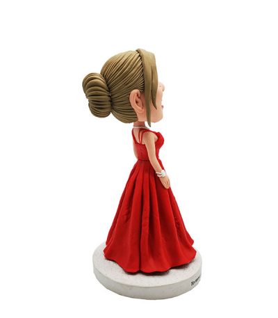 Beautiful Girl In Red Skirt Customized Bobblehead