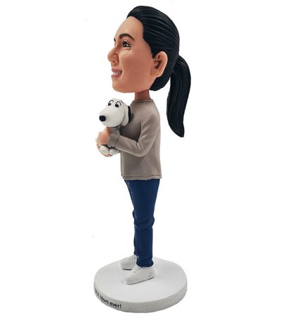Girl With Snoopy Customized Bobblehead