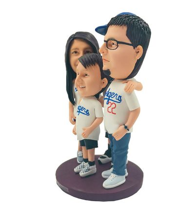 Happy Family Of Four Customized Bobblehead