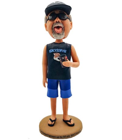 Naughty Dad Wearing Sunglasses Customized Bobblehead