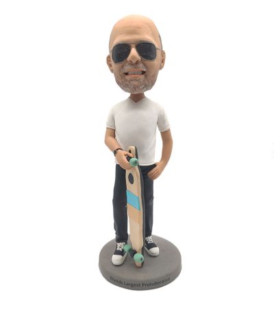 Skateboarder Wearing Sunglasses Customized Bobblehead