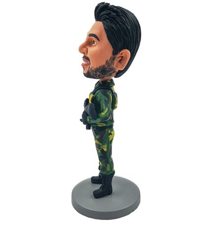 Soldier In Camouflage Uniform Customized Bobblehead
