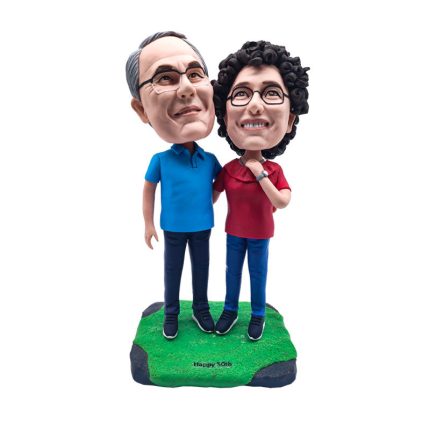Happy 50th Couple Personalized Bobblehead Anniversary Gift