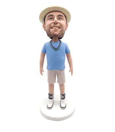 Hawaiian in Leisure Suit Customized Bobblehead