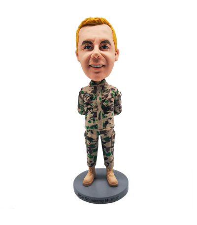 Soldier with Hands Behind Customized Bobblehead Army Bobblehead