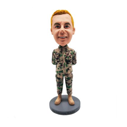 Soldier with Hands Behind Customized Bobblehead Army Bobblehead