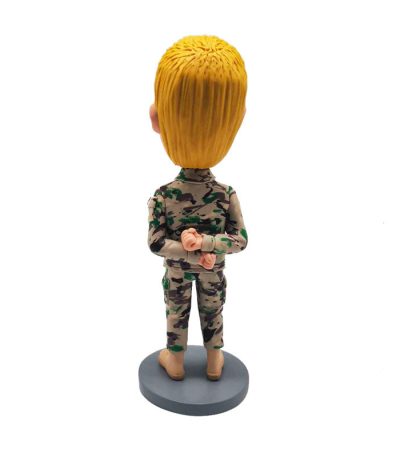 Soldier with Hands Behind Customized Bobblehead Army Bobblehead