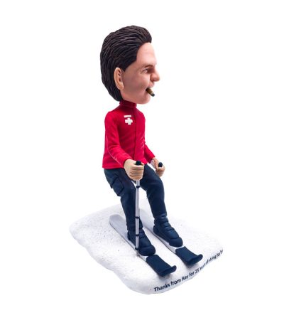 World's Coolest Skier with Cigarette Custom Bobblehead