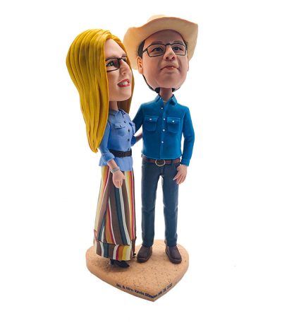 Cowboy Couple Custom Bobbleheads